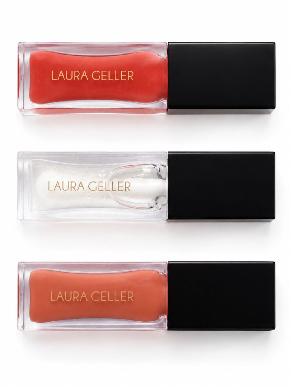LAURA GELLER Fine Shine Sheer Glossy Lip Oils Hydrating - Set of 3 NWOB
